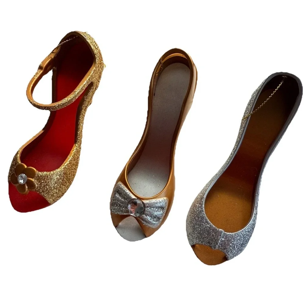 Dazzling Heels Ornament Set of 3 Fashion Shoes Glitter Sparkles Avon